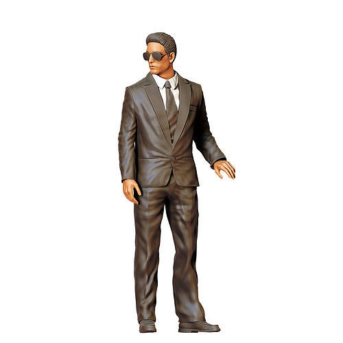 N3 Bodyguard taking care of celebrity holding car door 3D print model 3