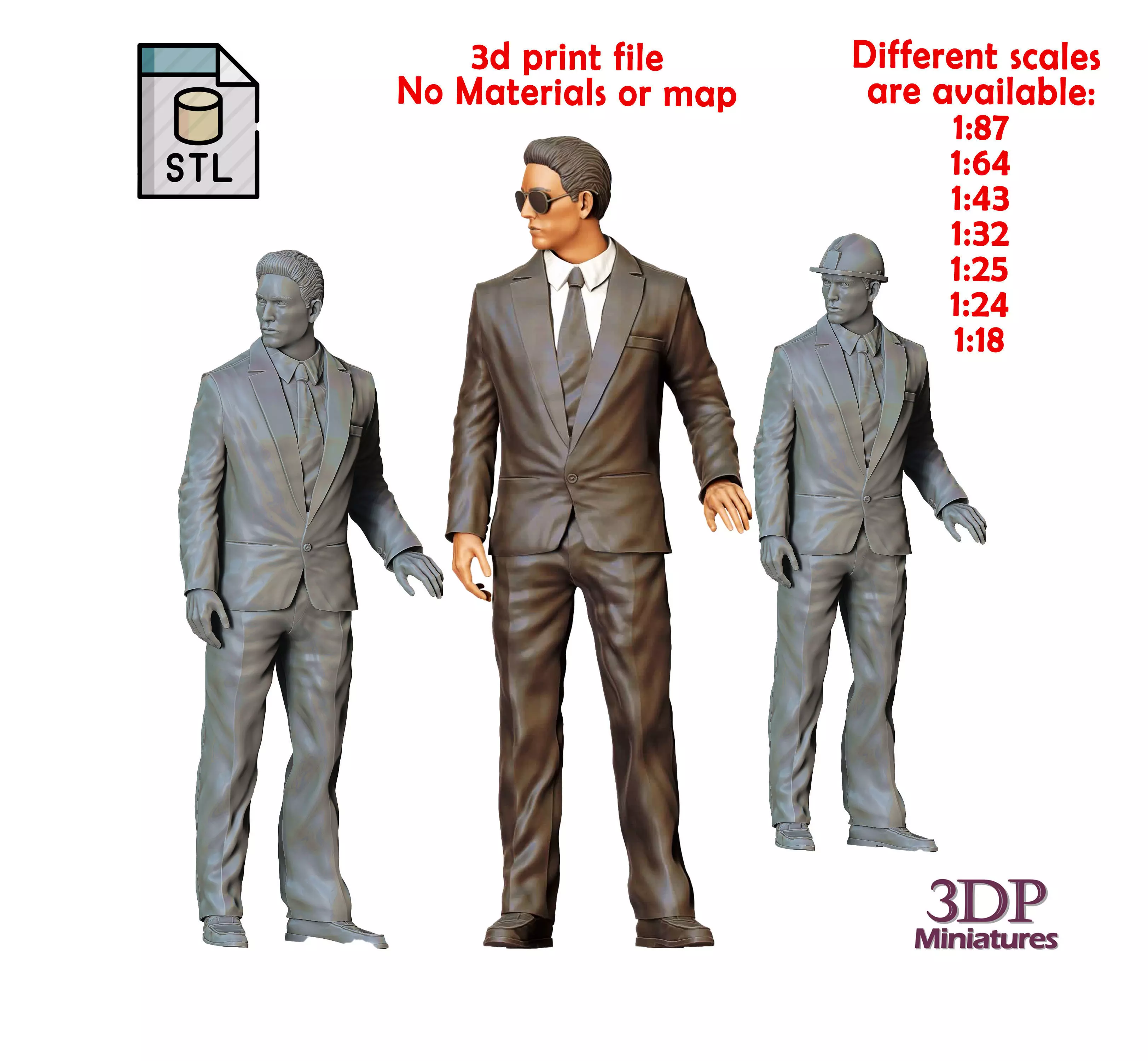 N3 Bodyguard taking care of celebrity holding car door 3D print model_0