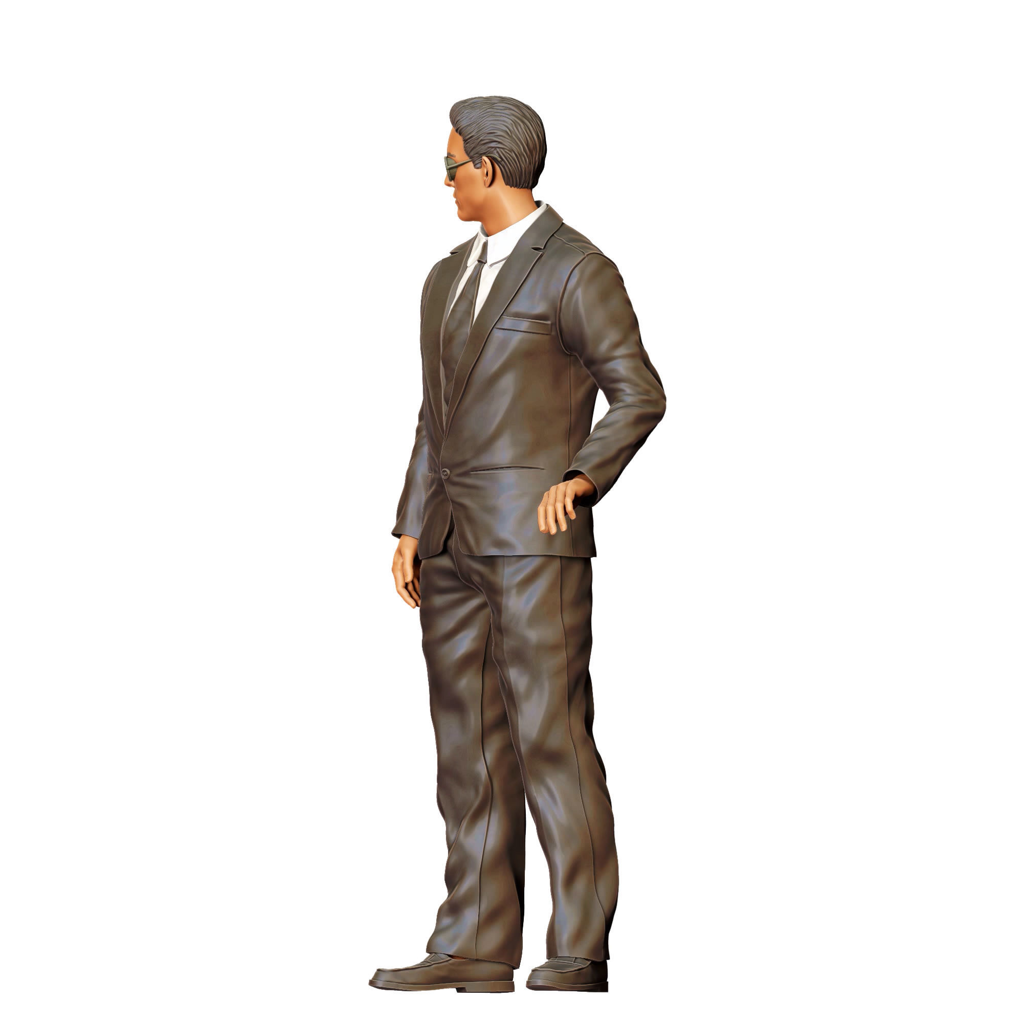 N3 Bodyguard taking care of celebrity holding car door 3D print model_26