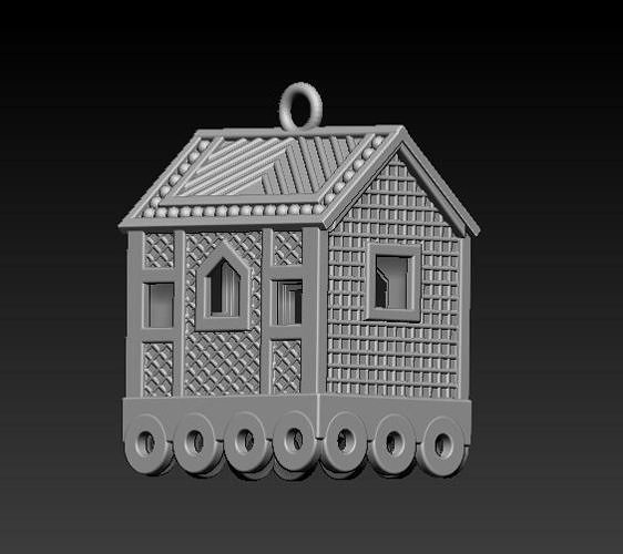 3D House Pendant 3D Print Model 3D print model