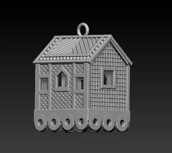 3D House Pendant 3D Print Model 3D print model