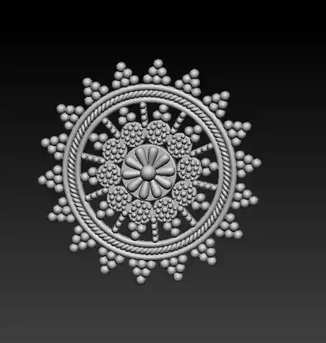 Flower Mandala 3D Printable Model