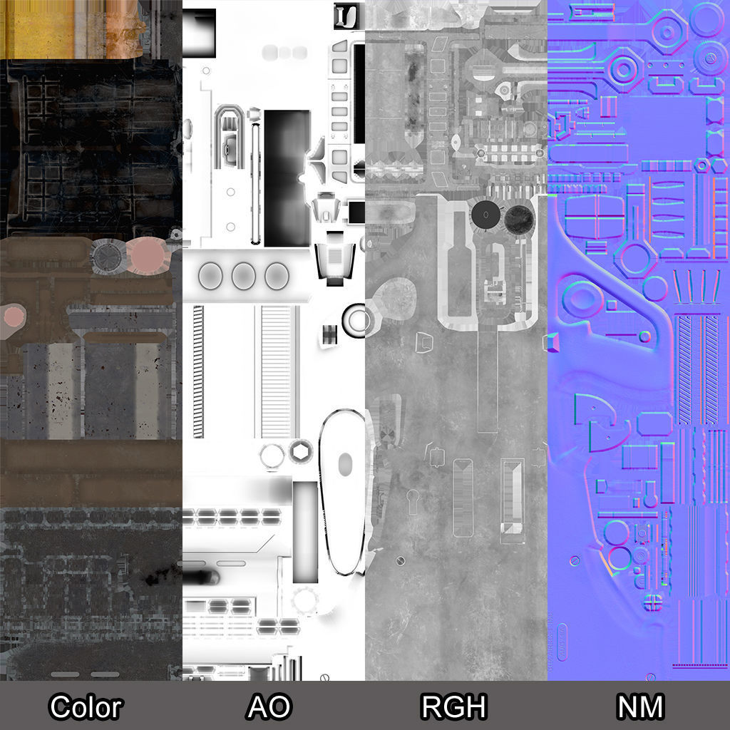 AUG Rifle Low-Poly Model Low-poly 3D model_5