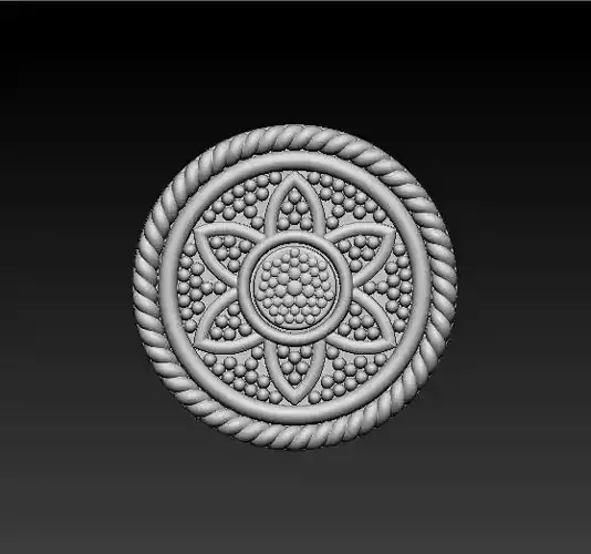 Round Rosette 3D Printable Model STL File Mandala