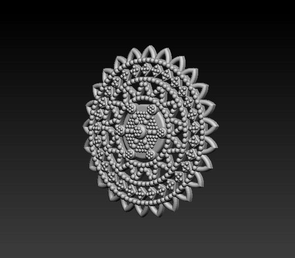 Round ornate pattern 3D Printable Model STL FIle 3D print model_1