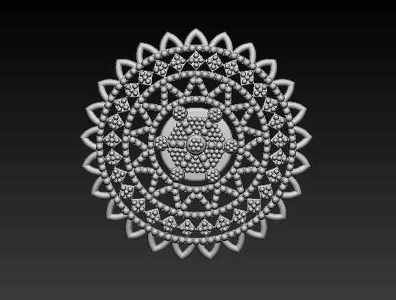Round ornate pattern 3D Printable Model STL FIle 3D print model_0