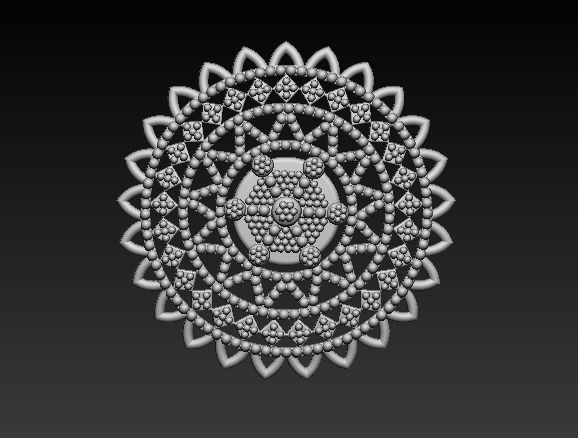 Round ornate pattern 3D Printable Model STL FIle 3D print model_3