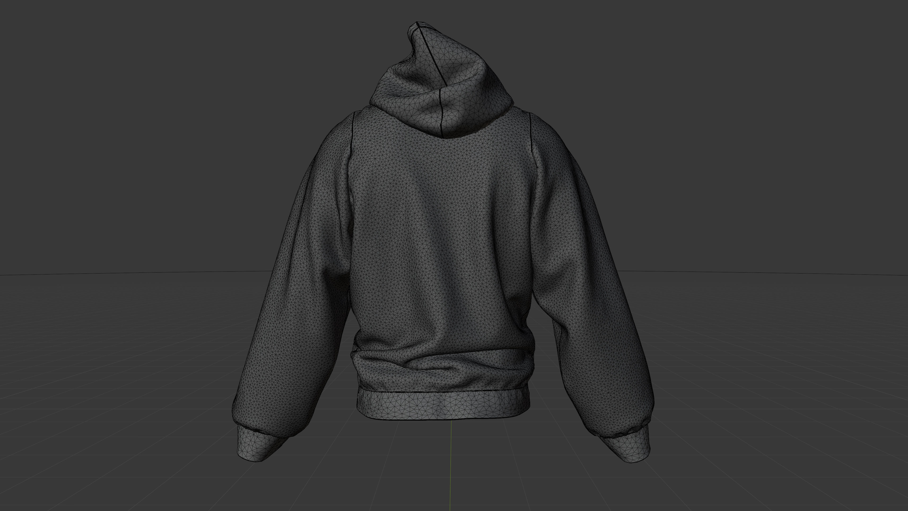Hoodie Black 3D model_6