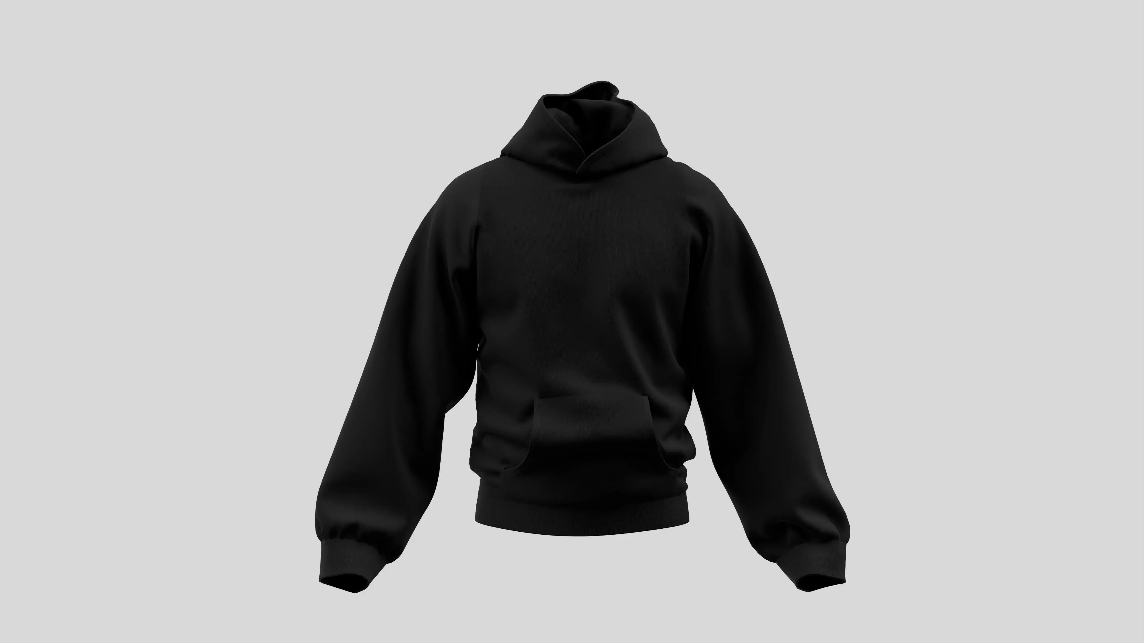 Hoodie Black 3D model_0