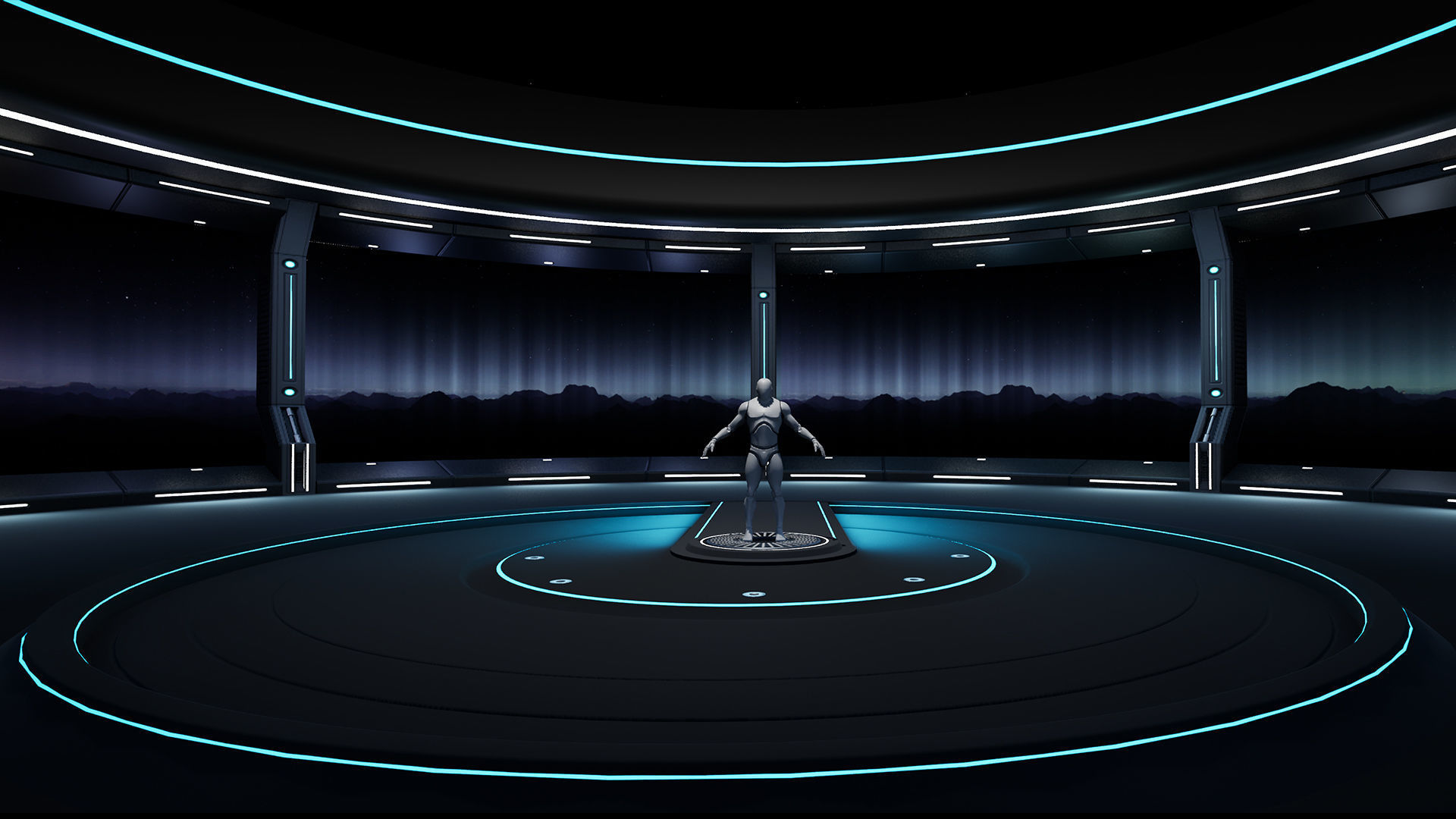 Futuristic Sci-Fi Studio Room UE5 3D model_3