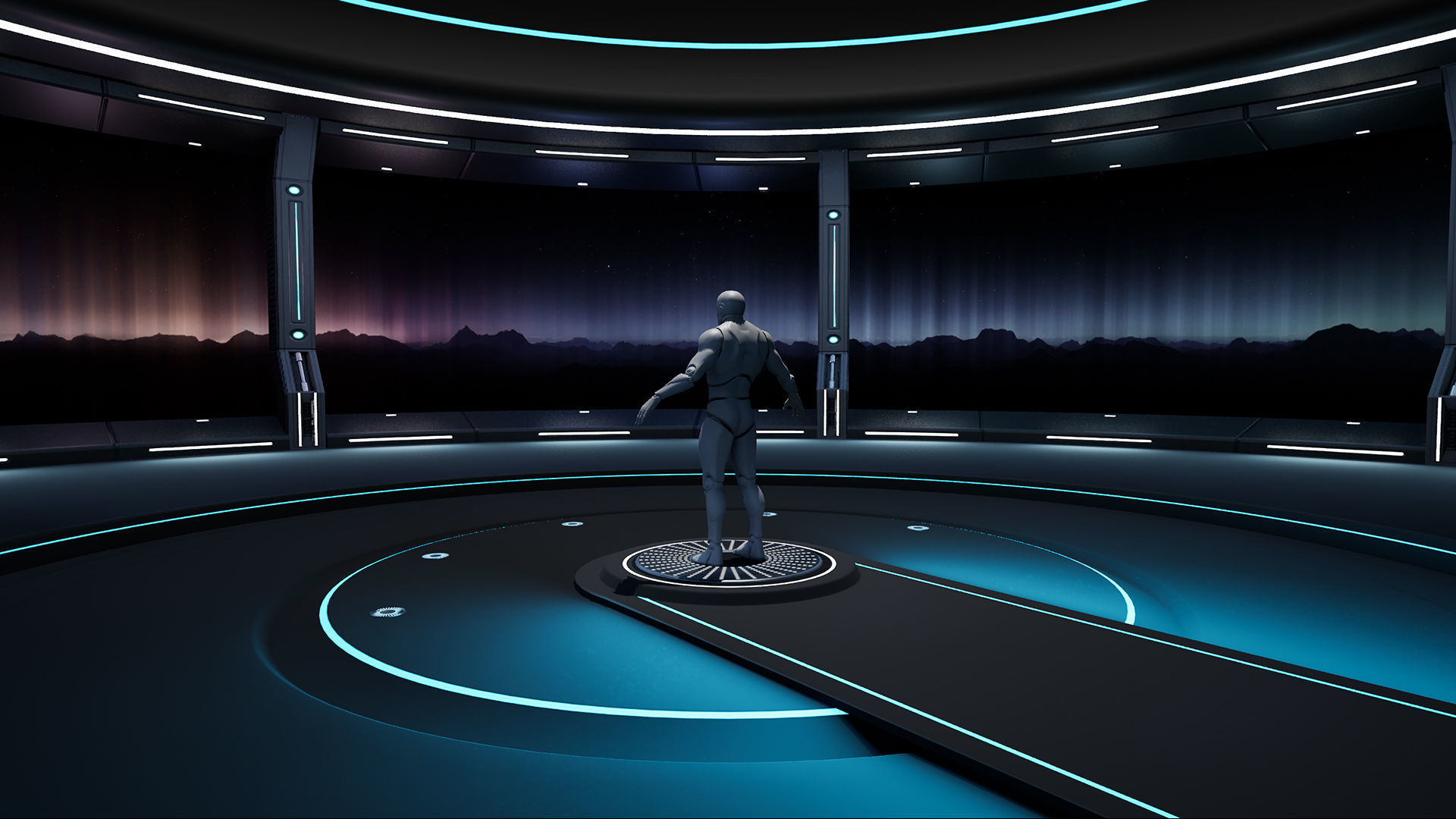 Futuristic Sci-Fi Studio Room UE5 3D model_4