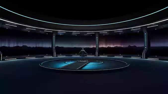Futuristic Sci-Fi Studio Room UE5 3D model