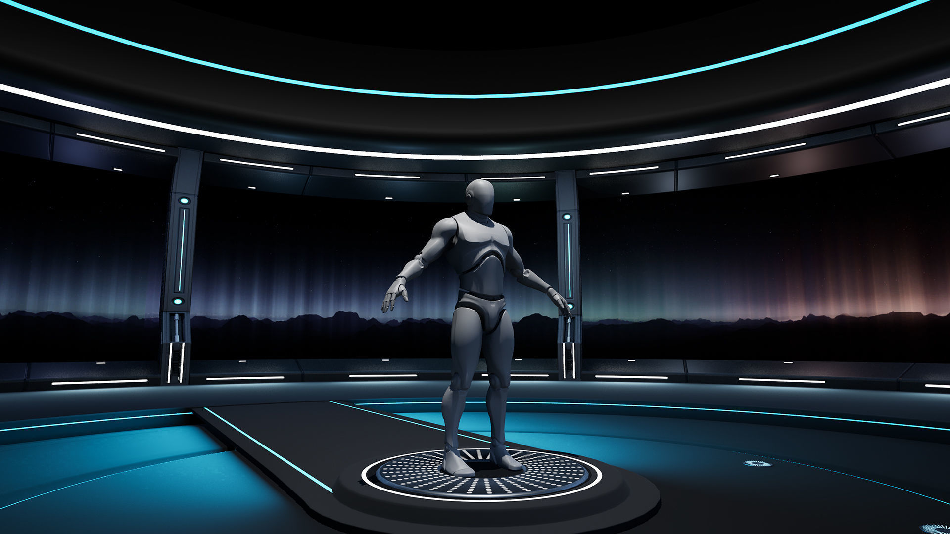 Futuristic Sci-Fi Studio Room UE5 3D model_1