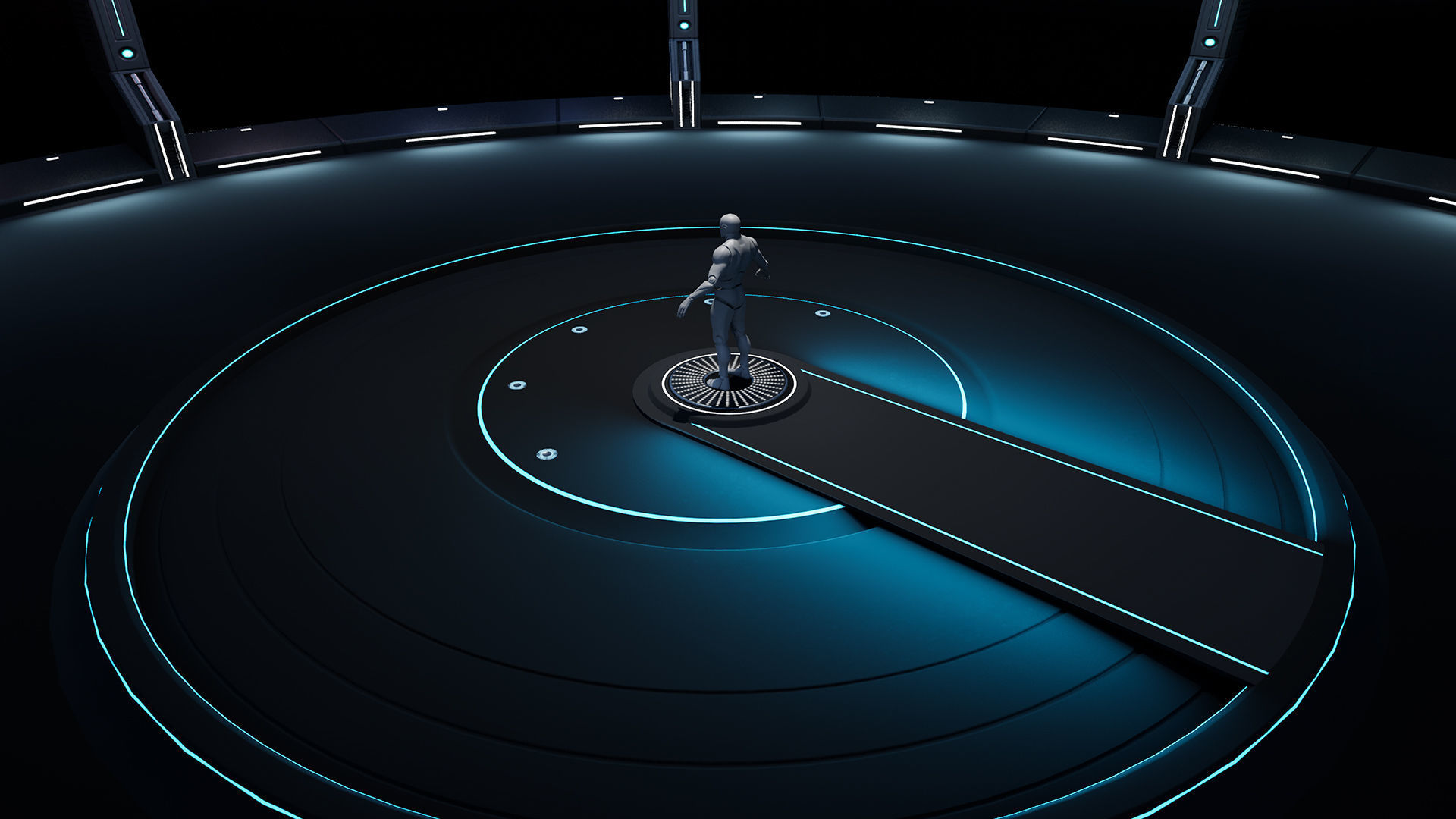 Futuristic Sci-Fi Studio Room UE5 3D model_2