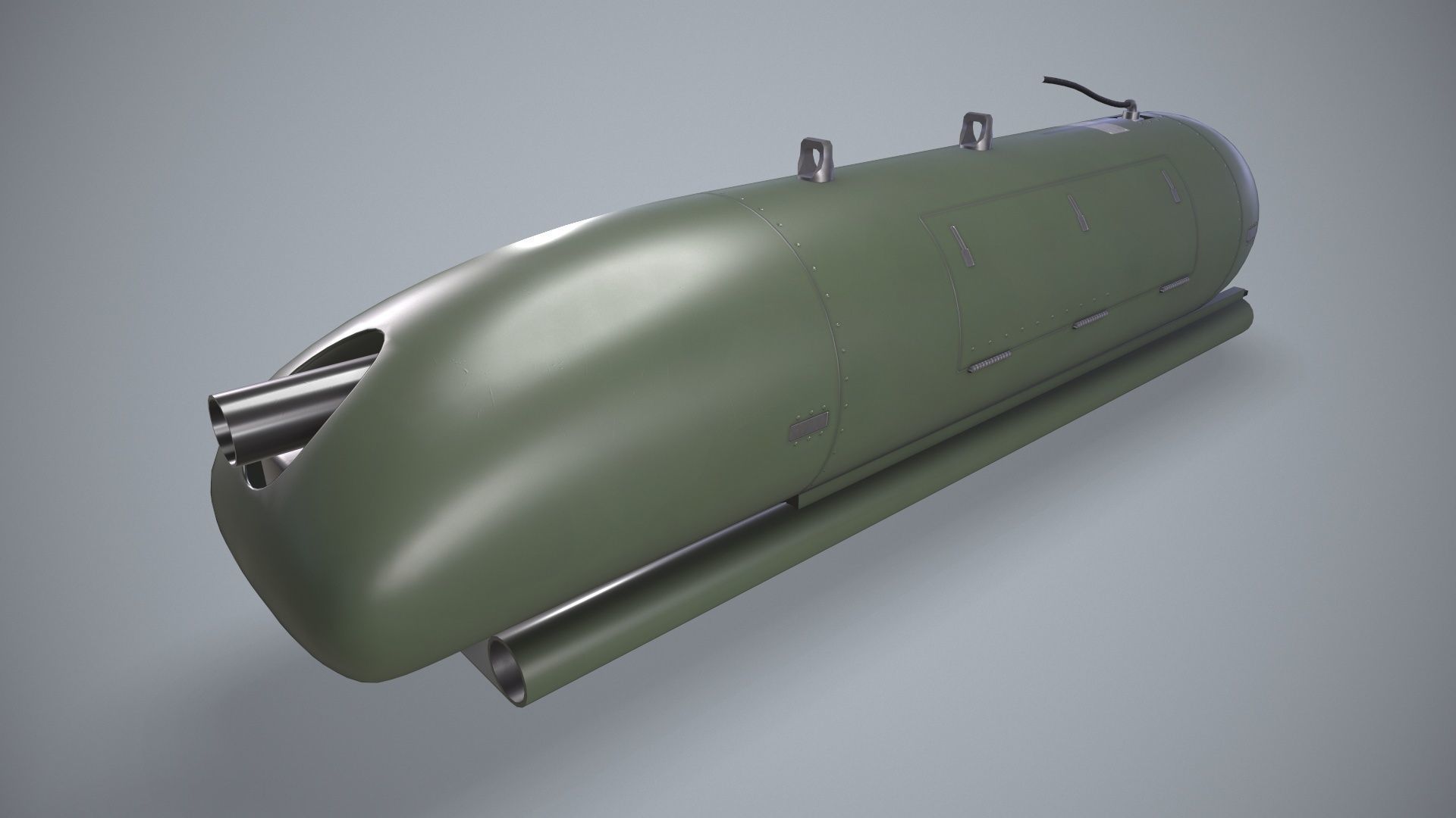  FN Herstal RMP Machine Gun Pod Low-poly 3D model_3