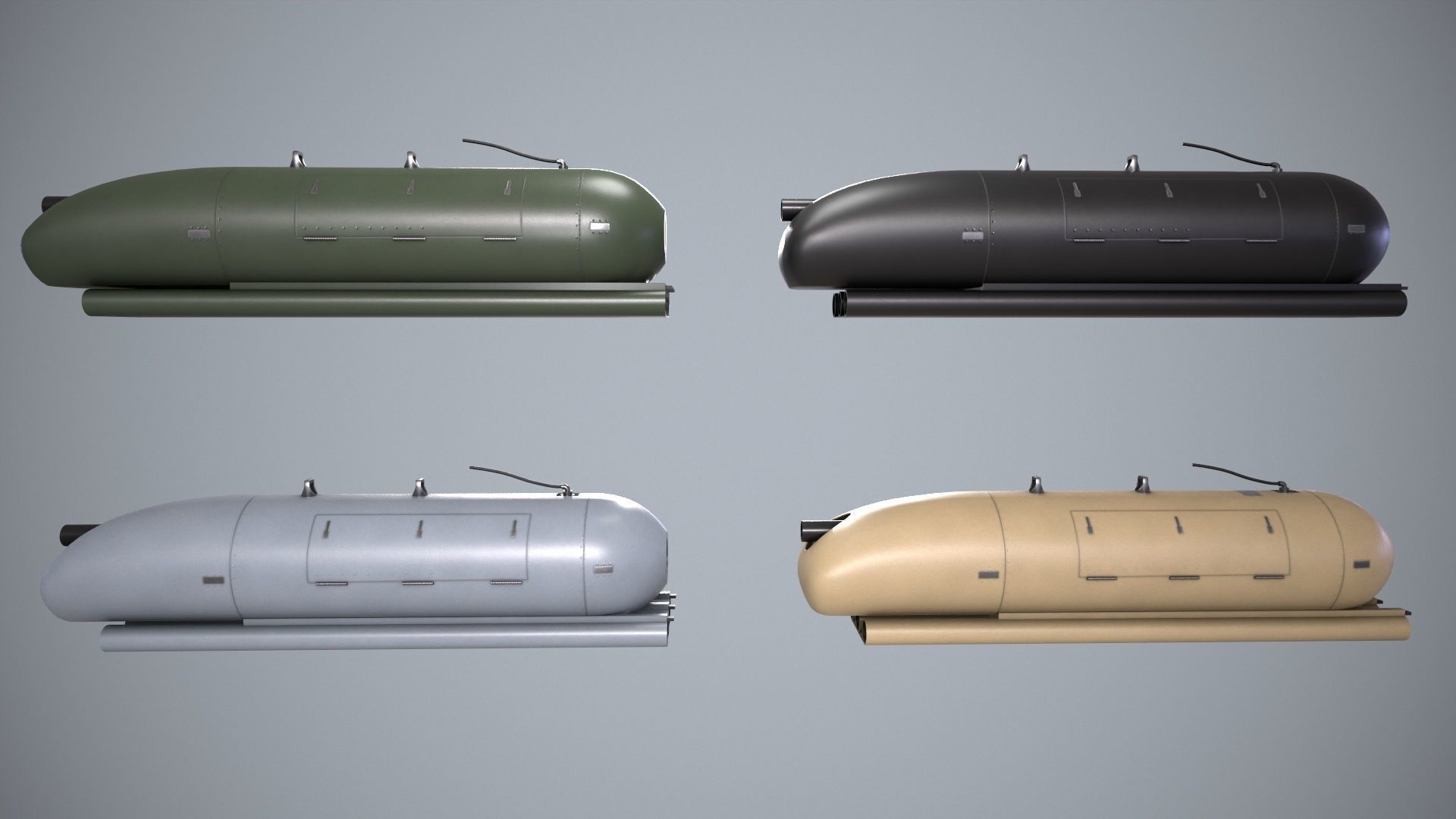  FN Herstal RMP Machine Gun Pod Low-poly 3D model_2