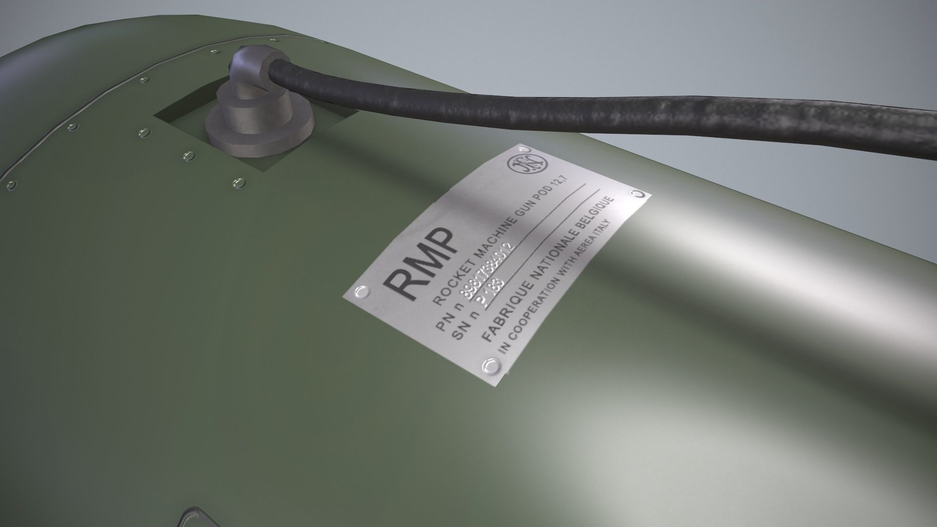  FN Herstal RMP Machine Gun Pod Low-poly 3D model_7