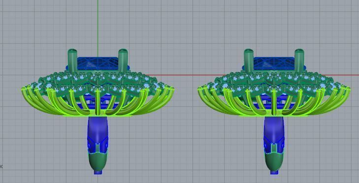Oval Cluster Earring 4648 3D print model_5