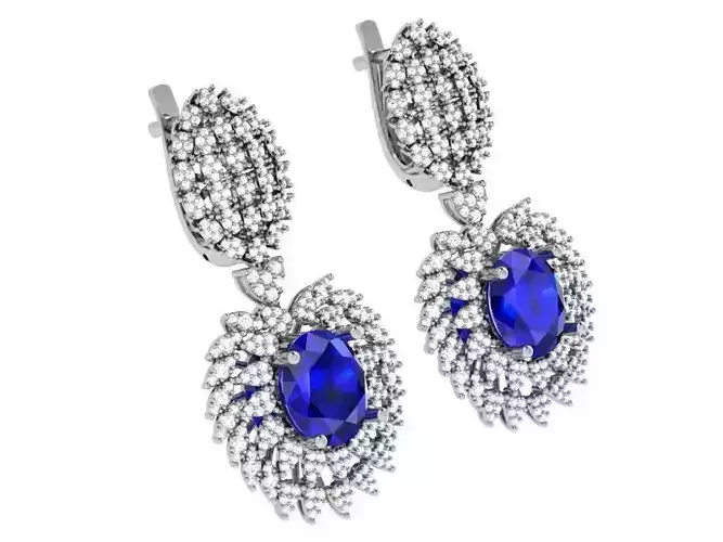 Oval Cluster Earring 4648
