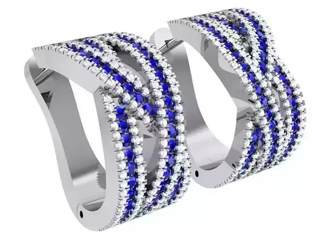 Twisted English Lock Earring 4653