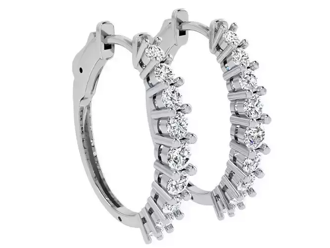 Diamond Hoop Earring 4654