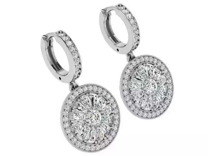 Halo Circle Earring 4656
