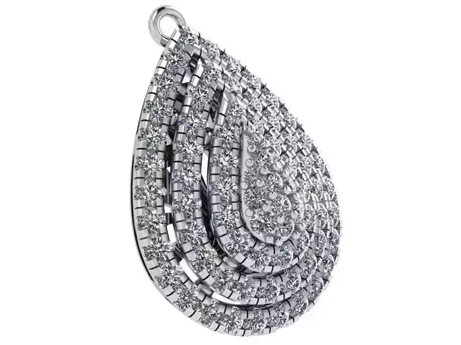 Pear Halo Pendant 4657