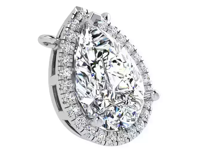 Pear Halo Pendant 4664