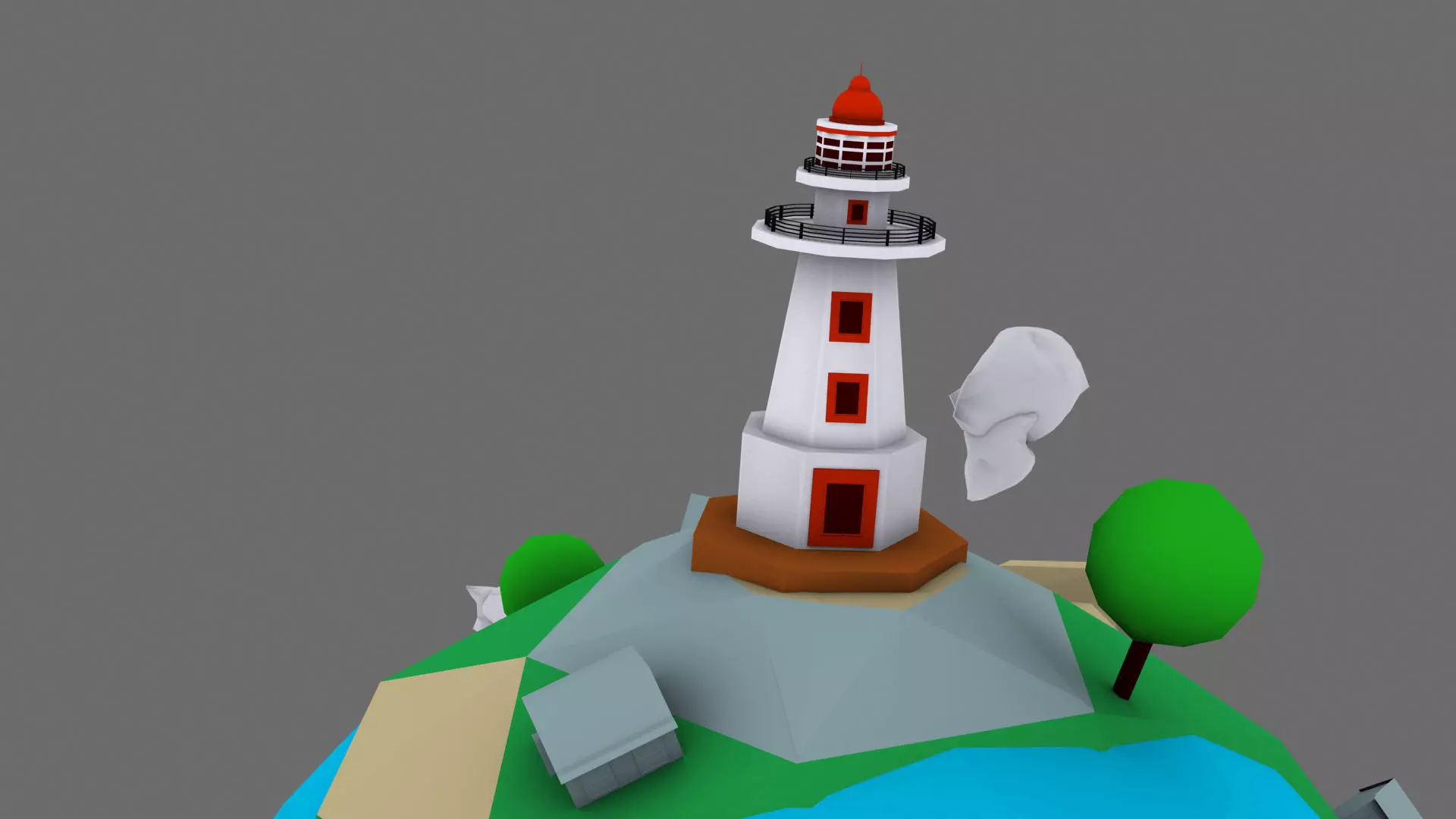 Very cool and unique design of cartoon low poly earth Low-poly 3D model