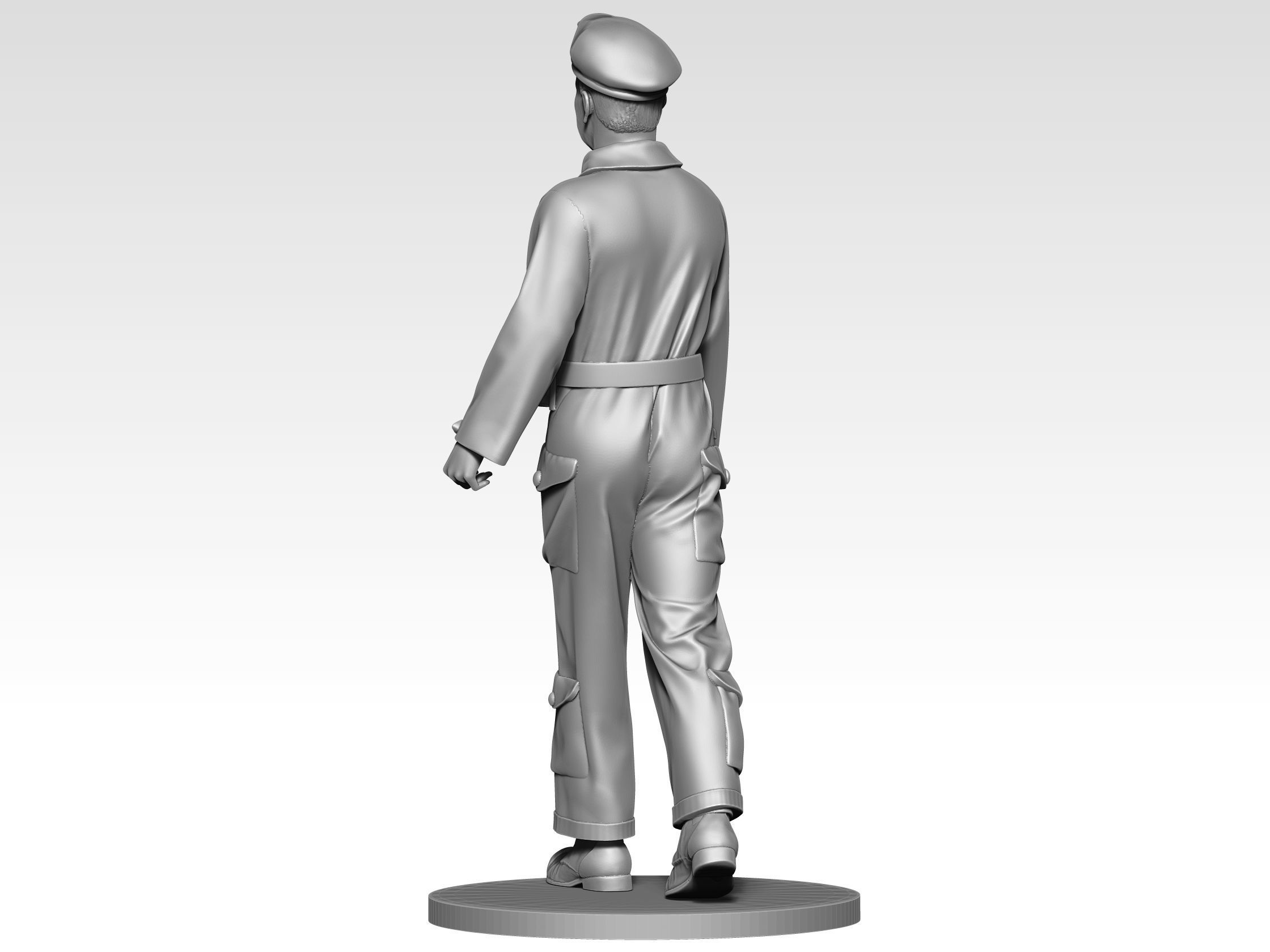  British Tank crew ww2 01 3D print model_3