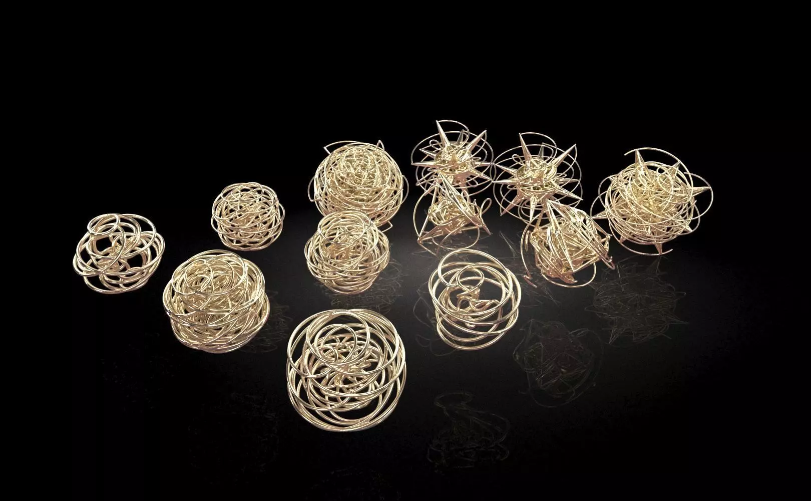 Geometric motion sculptures 3D print model