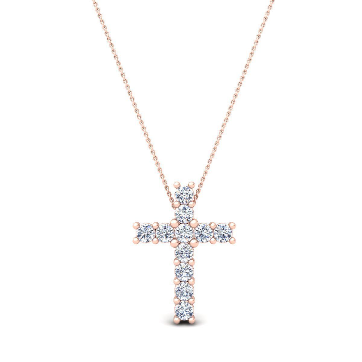 Diamond Cross Pendent 3d Model and Render 3D print model_1