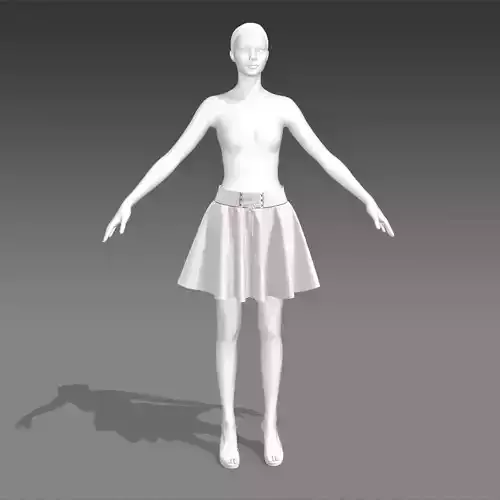 Skirt Free low-poly 3D model