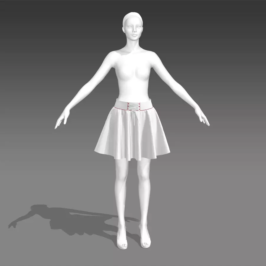Skirt Free low-poly 3D model