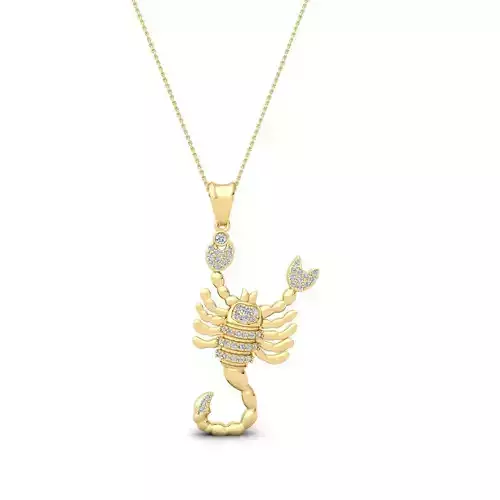 Scorpion Diamond Pendent 3d Model  