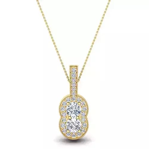 Diamond Stud Pendent 3d Model