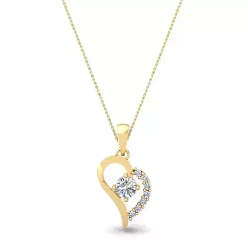 Heart Diamond Pendent 3d Model
