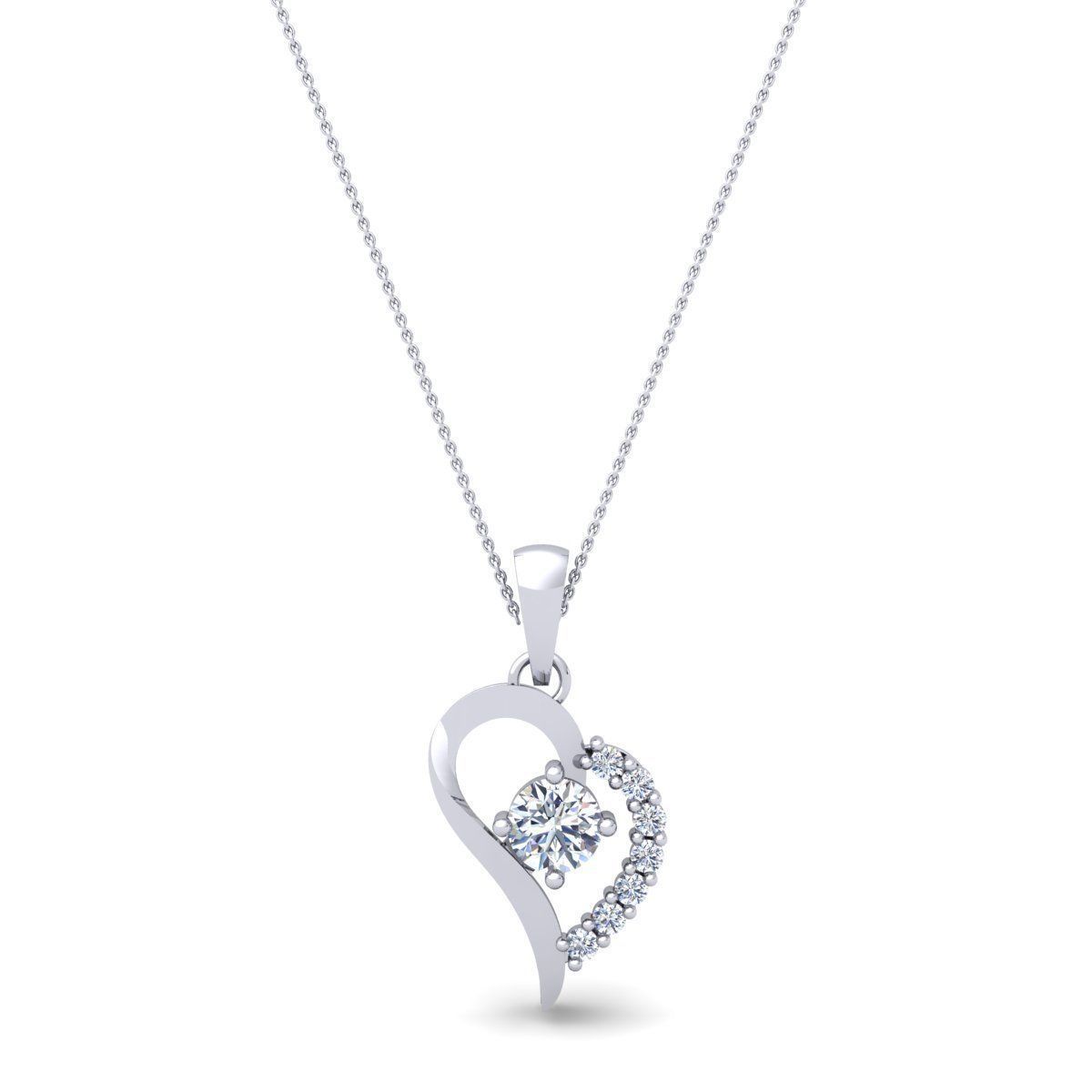 Heart Diamond Pendent 3d Model 3D print model_1