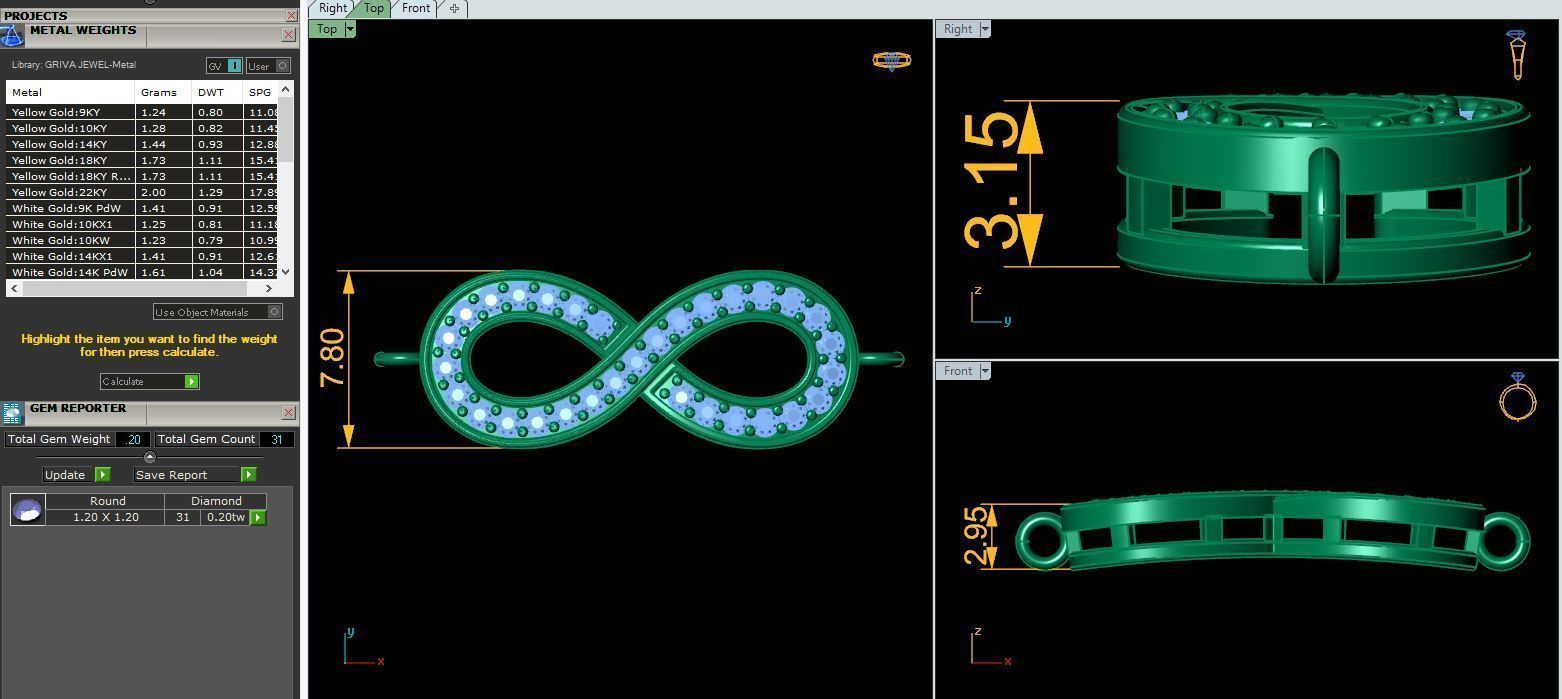 Infinity Pendent 3d model and render 3D print model_3
