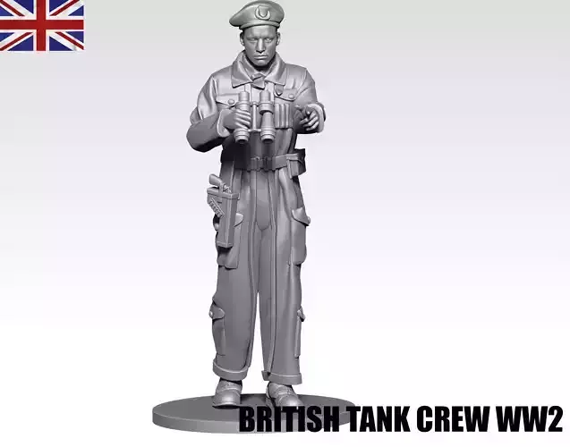 British Tank crew ww2 02 3D print model