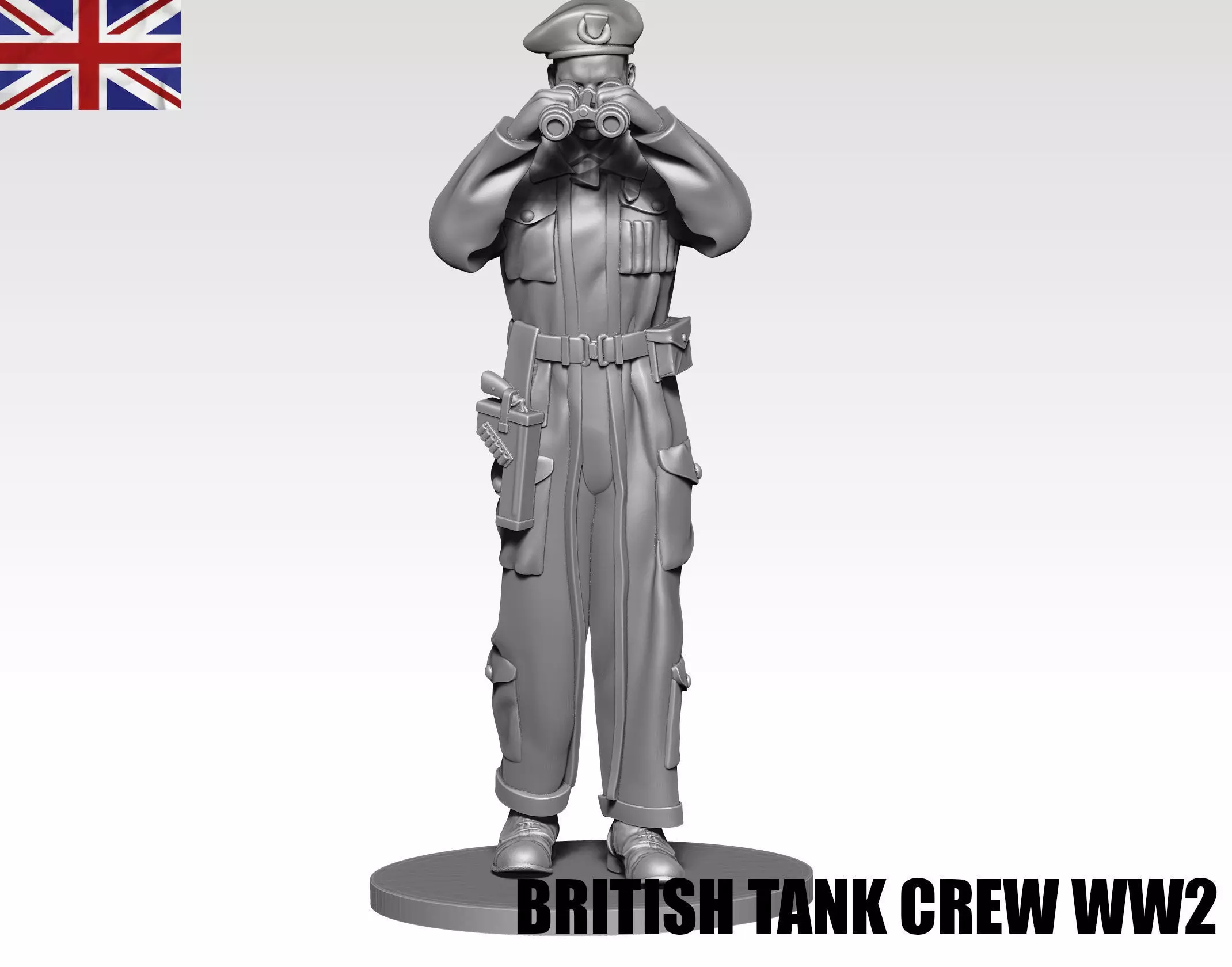 British Tank crew ww2 03 3D print model_0
