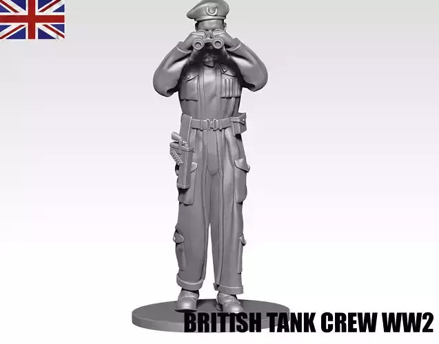 British Tank crew ww2 03 3D print model