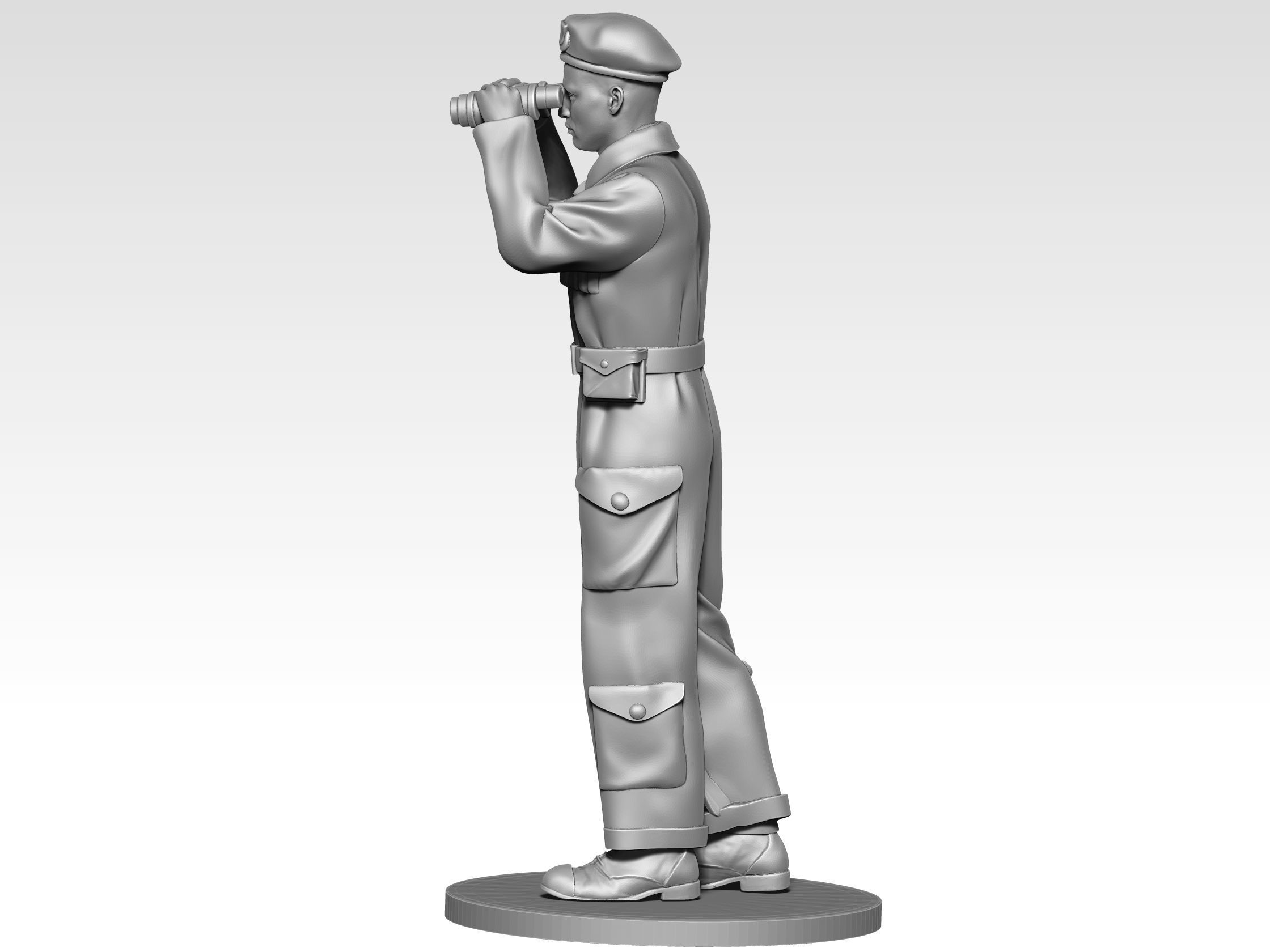 British Tank crew ww2 03 3D print model_3