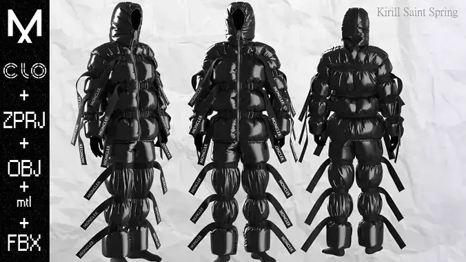 New Outfit Male Marvelous designer Clo3d OBJ mtl FBX ZPRJ