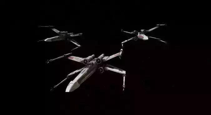 x-wing Low-poly 3D model