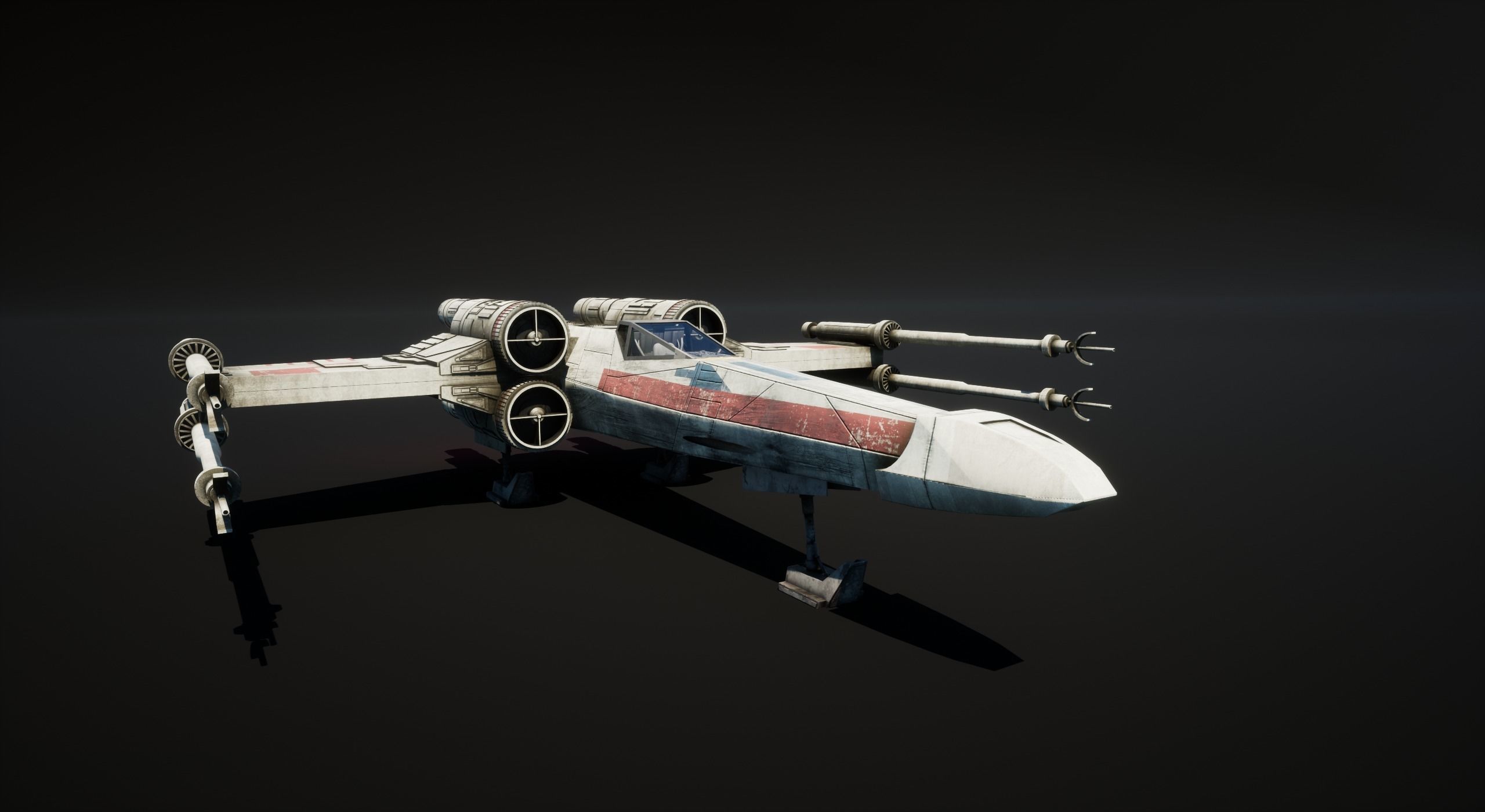 x-wing Low-poly 3D model_19