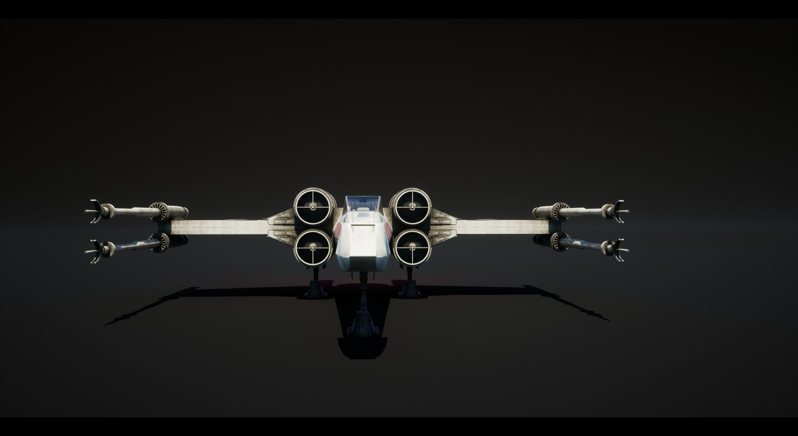 x-wing Low-poly 3D model_13