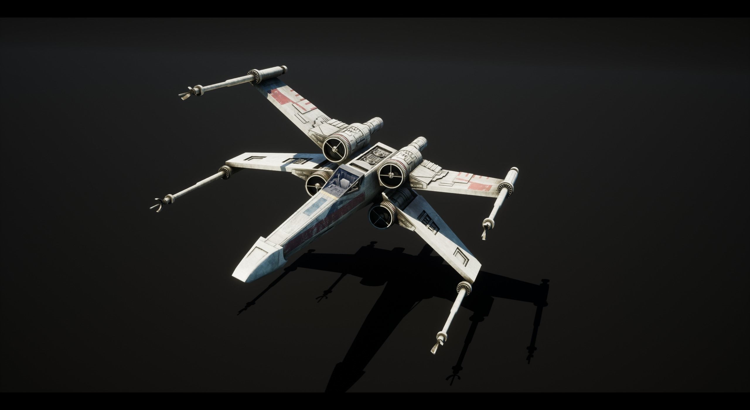 x-wing Low-poly 3D model_8