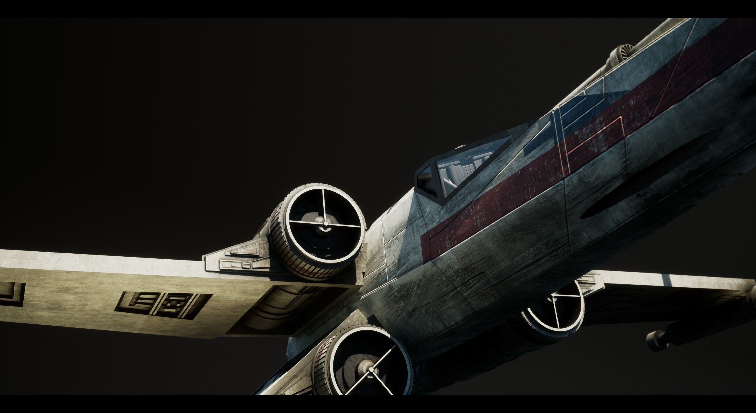 x-wing Low-poly 3D model_4