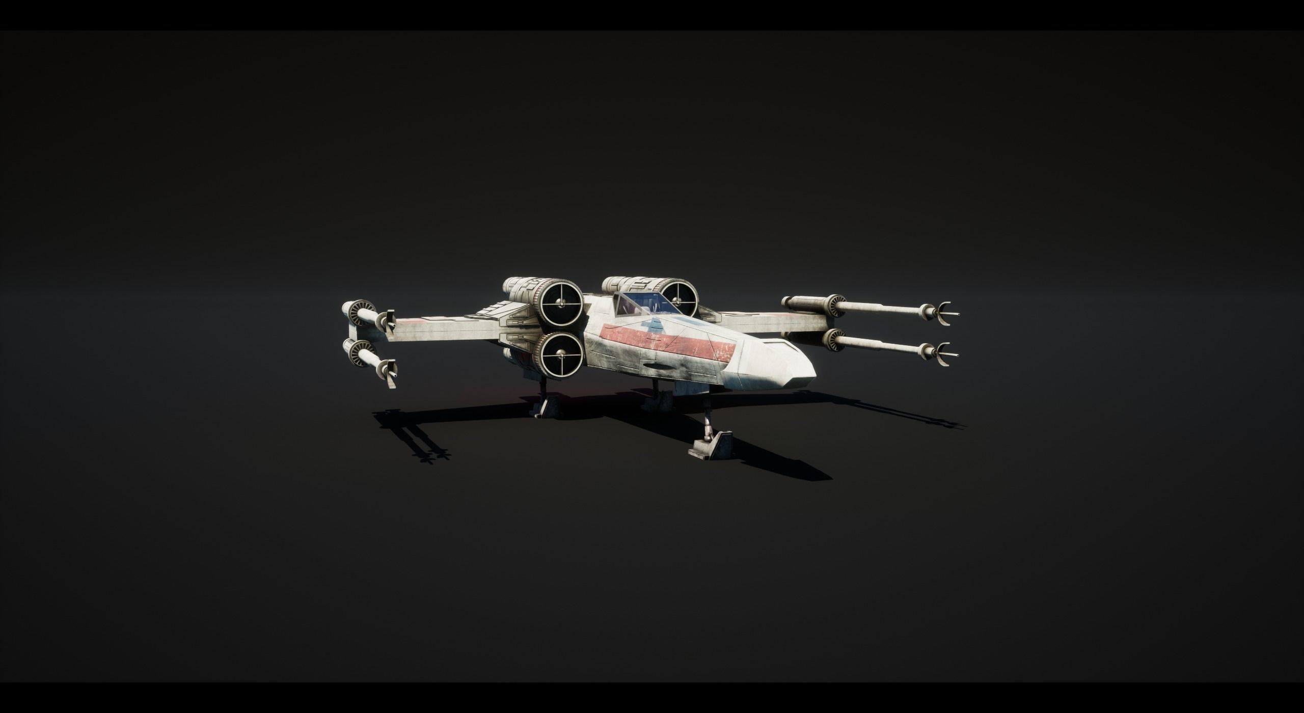 x-wing Low-poly 3D model_2